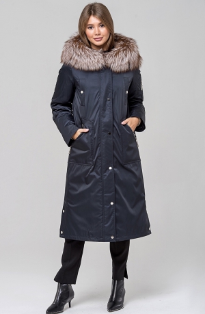 Женское пальто с мехом 19-002( Нет в наличии)